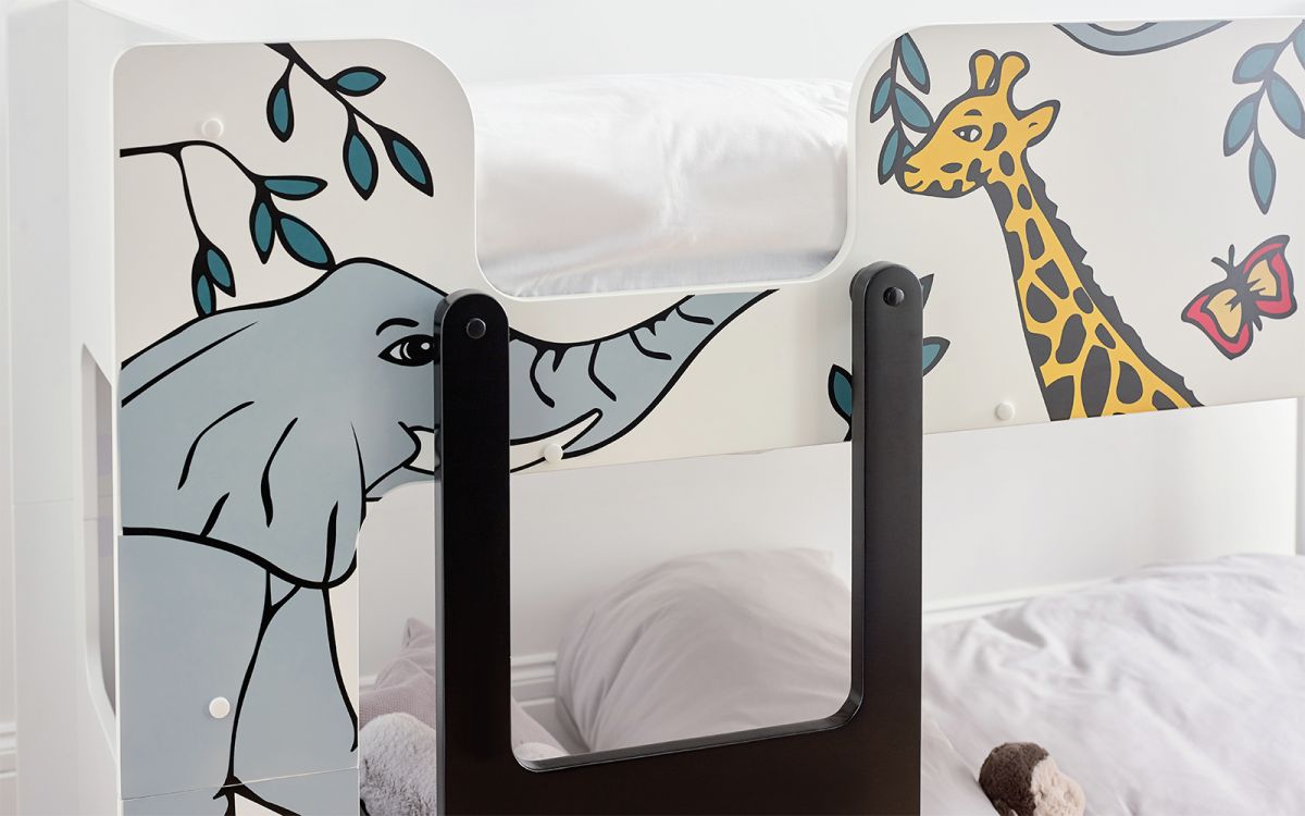 Safari Animal Themed Children Bunk Bed