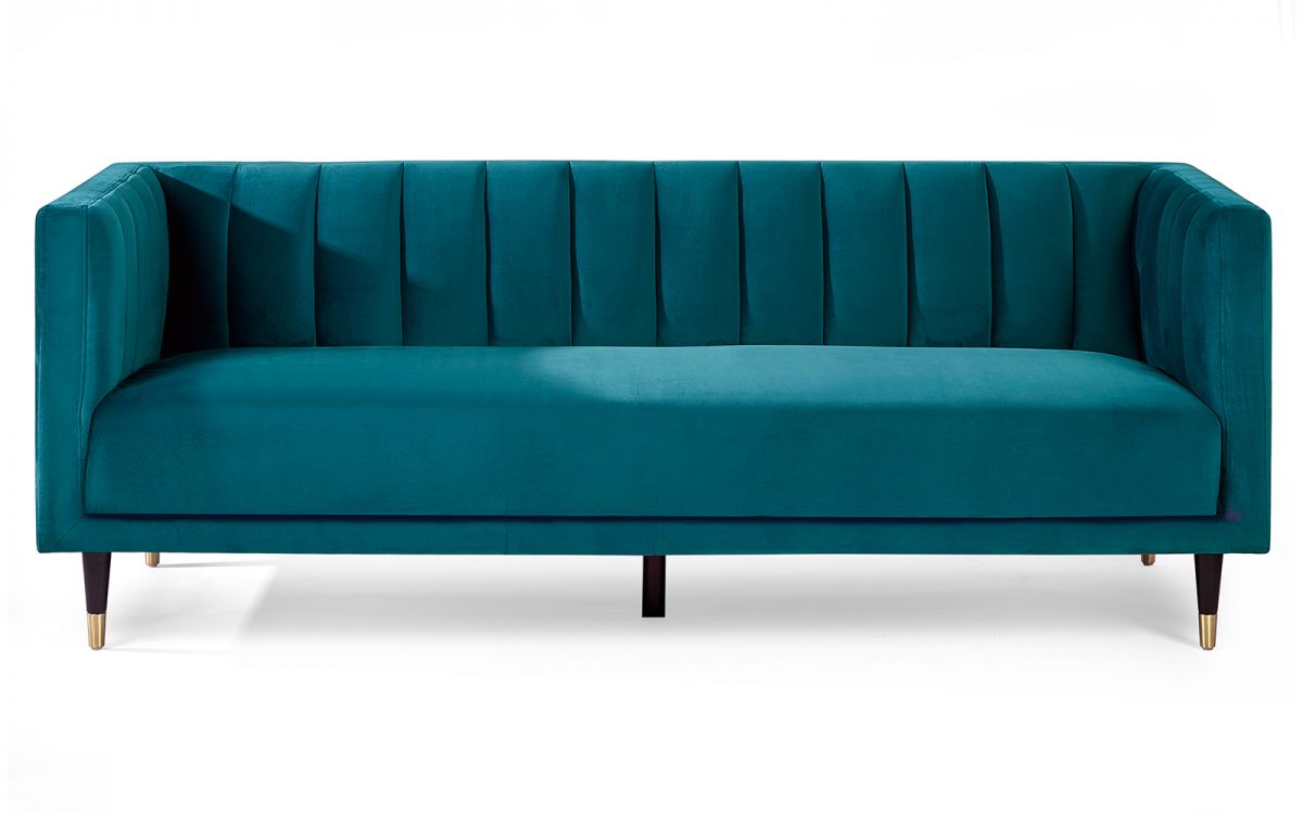 3 Seater Sofa teal velvet