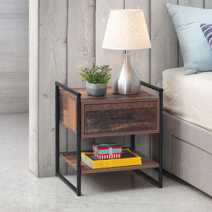 Rustic 1 Drawer Nightstand