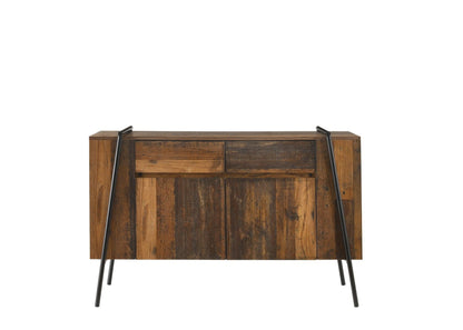 Rustic Oak Sideboard with 2 Doors and 2 Drawers