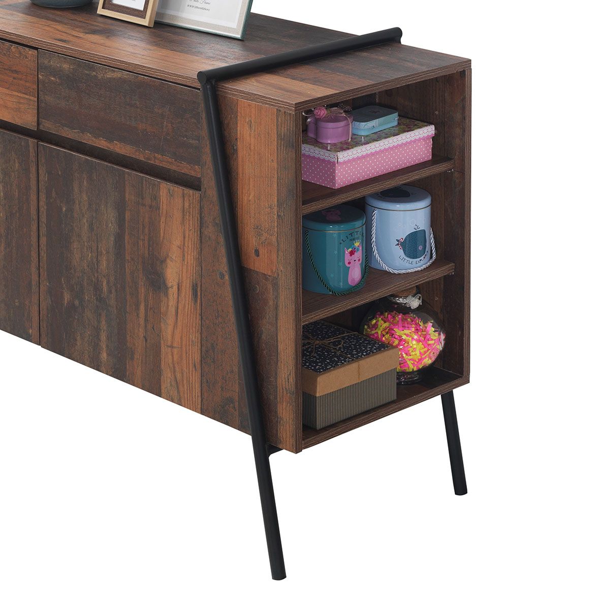 Rustic Oak Sideboard with 2 Doors and 2 Drawers