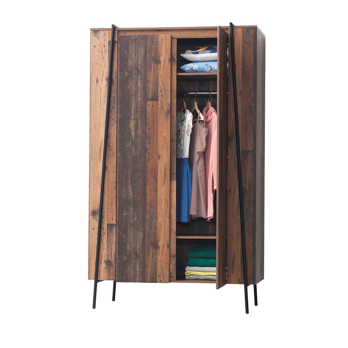 Rustic 2 Door Wardrobe