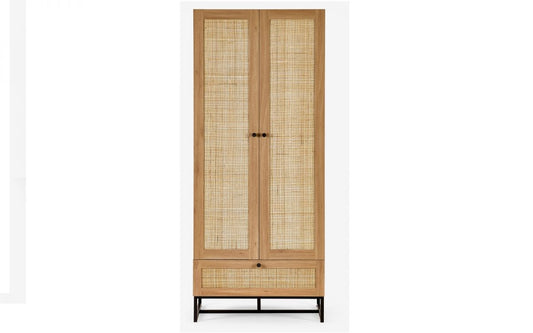 Oak 2 door 1 drawer Wardrobe