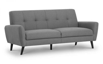 Grey Linen 3 Seater Sofa