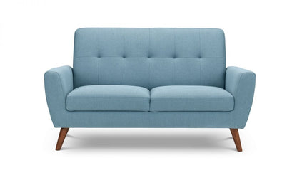 Blue Linen 2 Seater Sofa