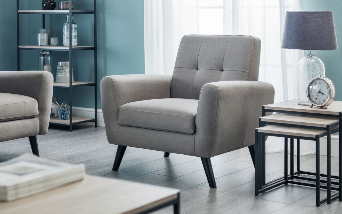 Grey Linen Armchair