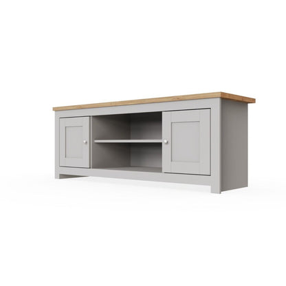 2 Door Light Grey TV Cabinet