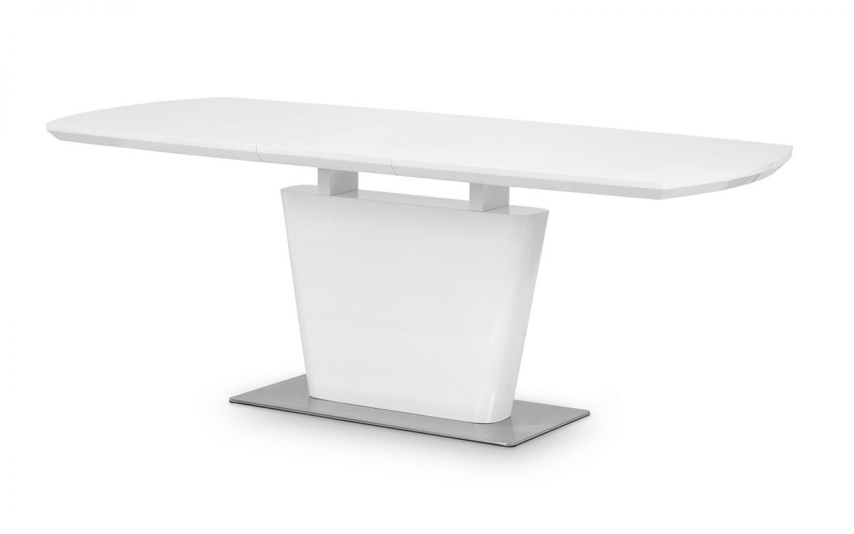 Como High Gloss White Extending Table