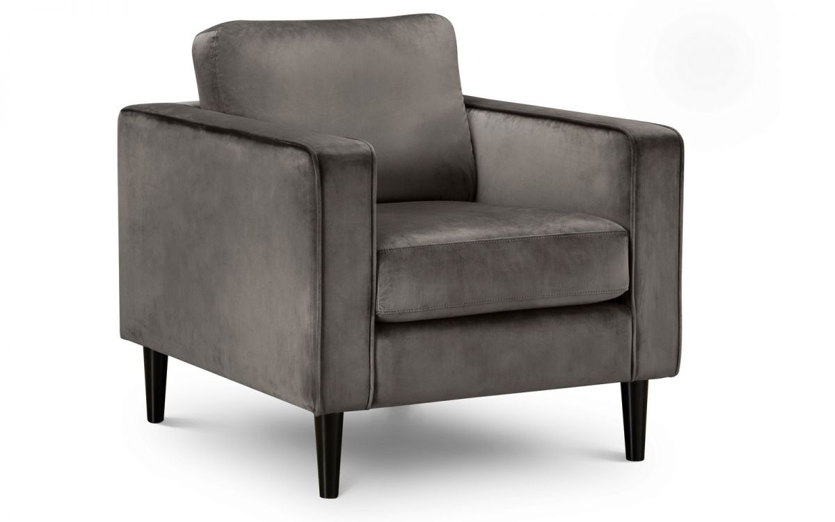 Grey Velvet Armchair