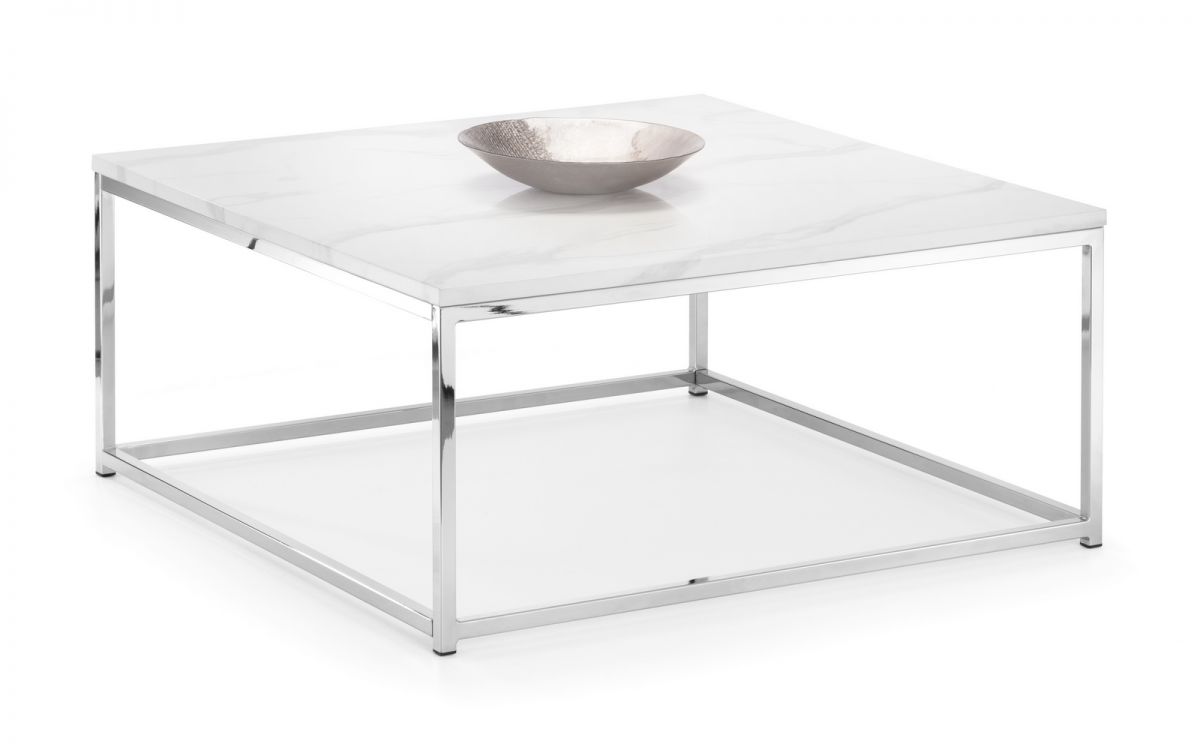 White Marble Top Square Coffee Table