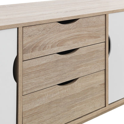 White 2 door 2 drawer sideboard