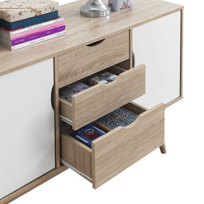 White 2 door 2 drawer sideboard