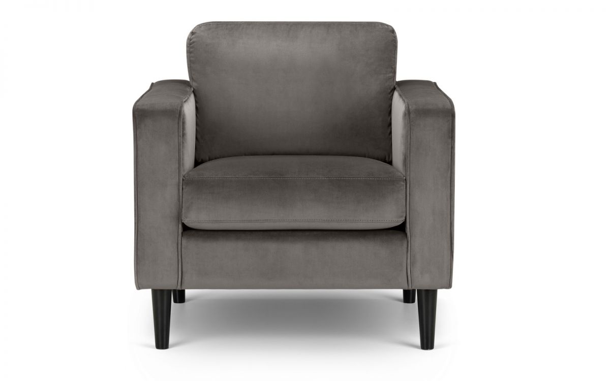 Grey Velvet Armchair