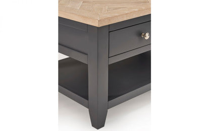 Dark Grey Coffee Table With 2 Drawers