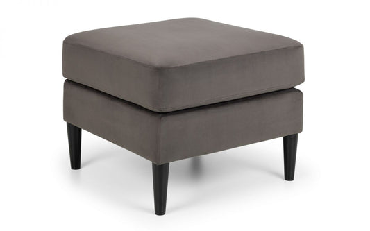 Grey Velvet Ottoman