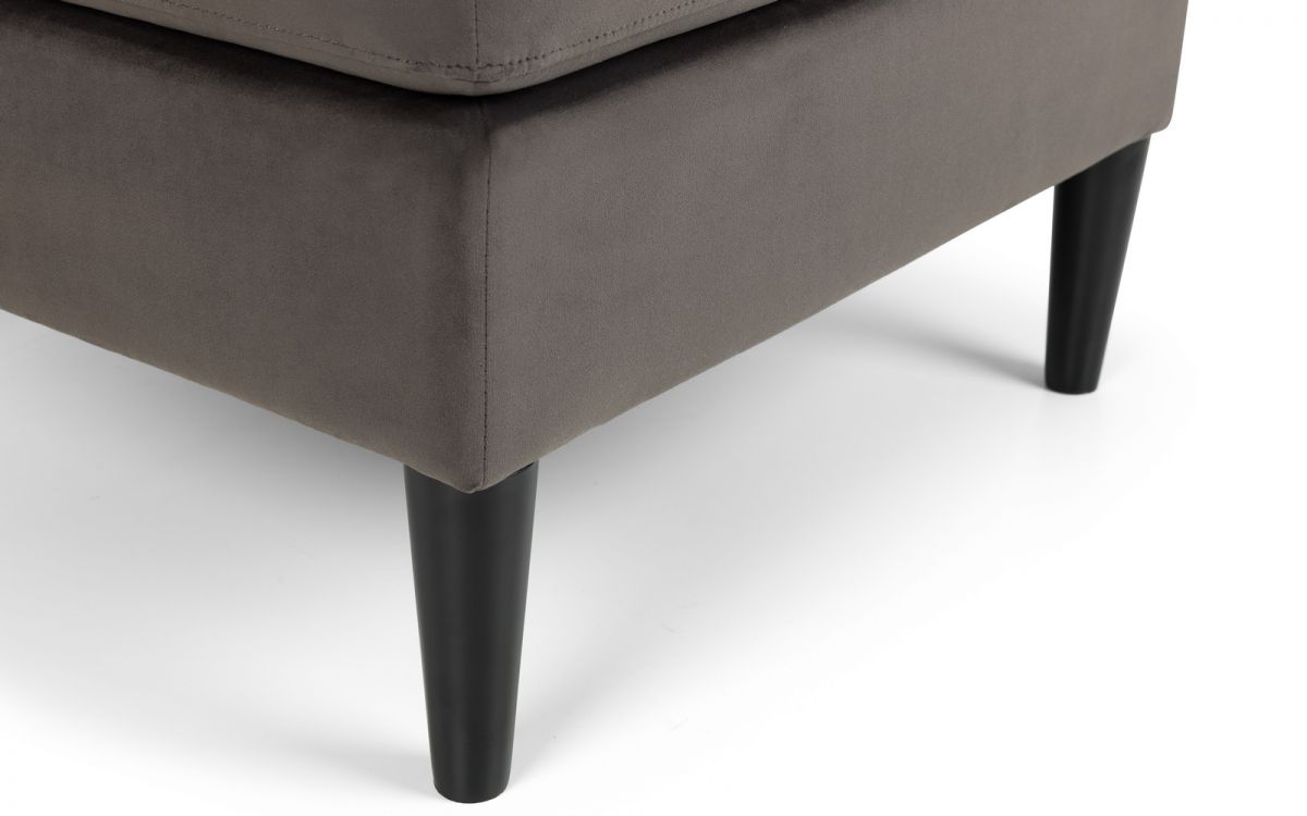 Grey Velvet Ottoman