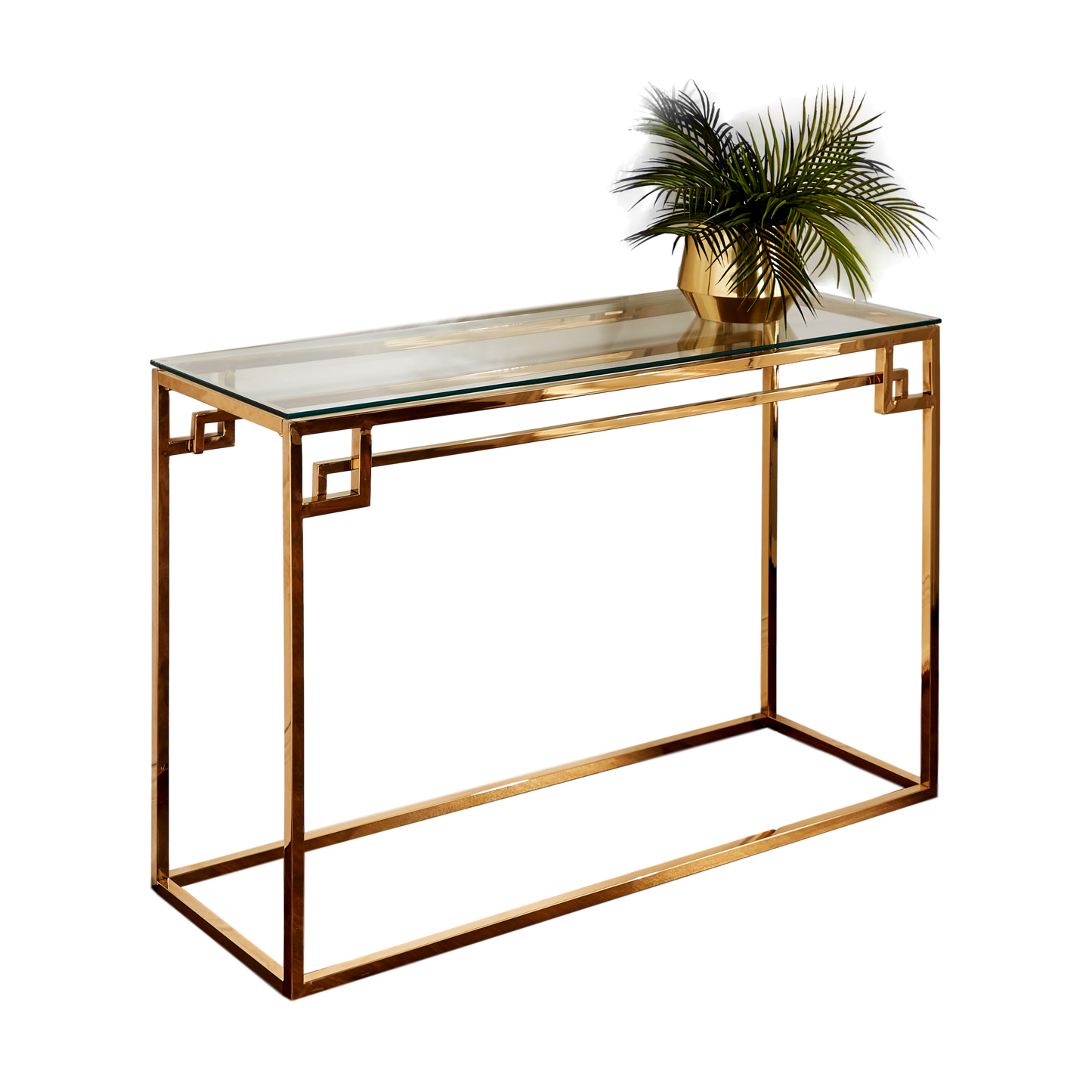 Gold plated console table