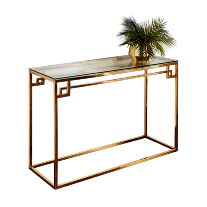 Gold plated console table