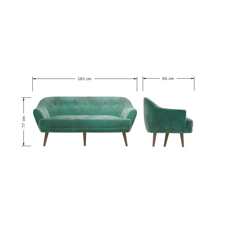 Green 3 Seater Sofa