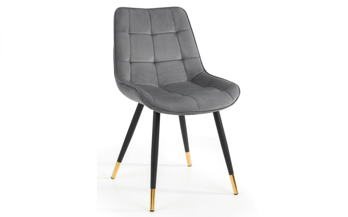 Grey Velvet Dining Chair