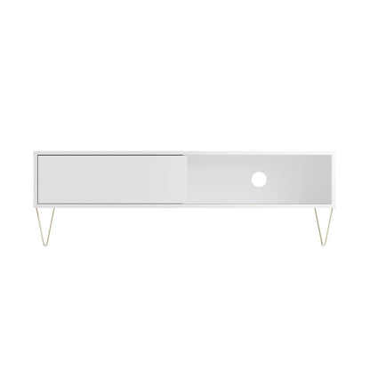 1 Sliding Drawer White TV Stand