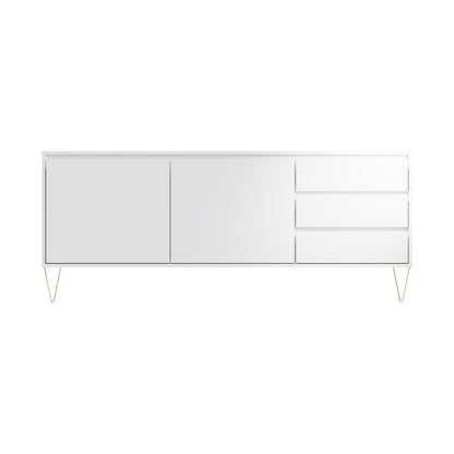 Monaco 2 Door 3 Drawer White Cabinet