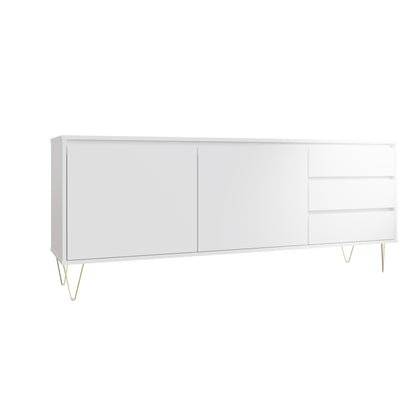 Monaco 2 Door 3 Drawer White Cabinet