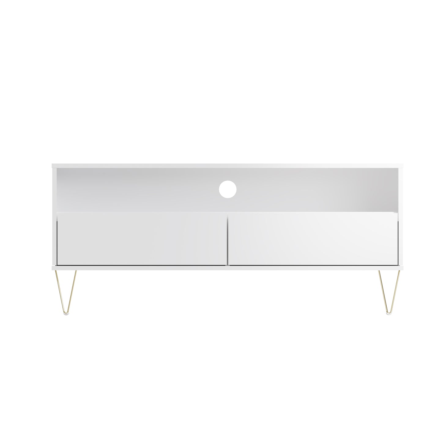 Monaco 2 Drawer White TV Cabinet