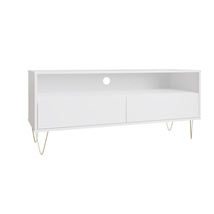 Monaco 2 Drawer White TV Cabinet