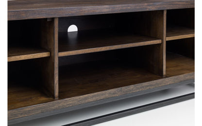 Dark Oak TV Unit With 2 Cupboards