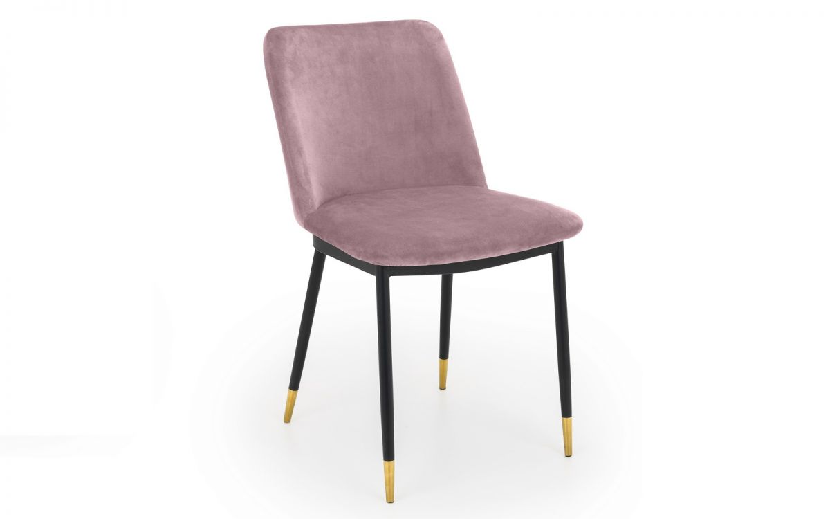 Dusky Pink Velvet Dining Chair