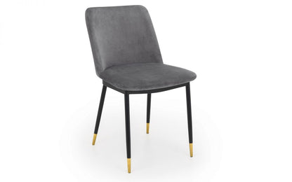 Grey Velvet Dining Chair