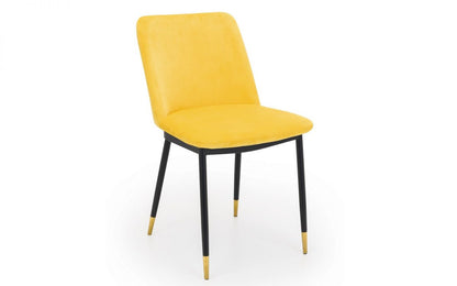 Mustard Velvet Dining Chair