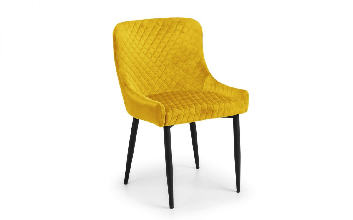 Luxe Velvet Mustard Dining Chair