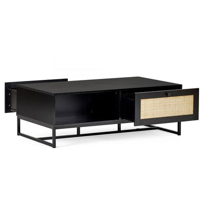 Black 2 Drawer Coffee Table