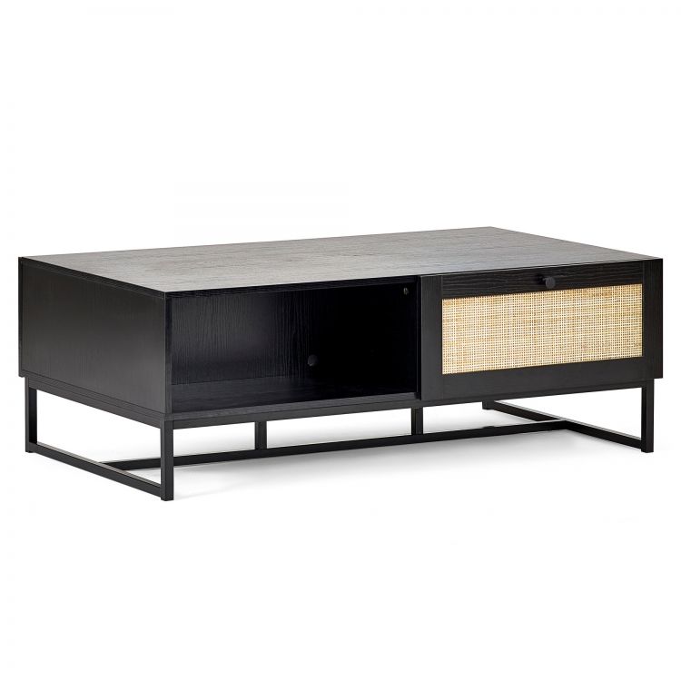 Black 2 Drawer Coffee Table