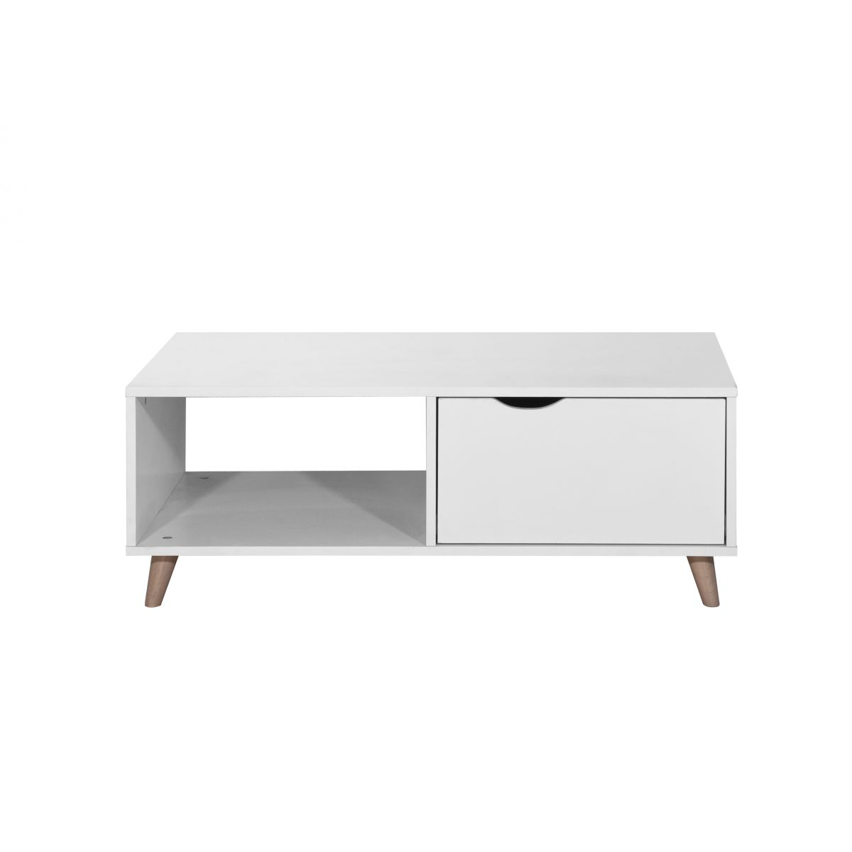 White Coffee Table with 2 Drawers