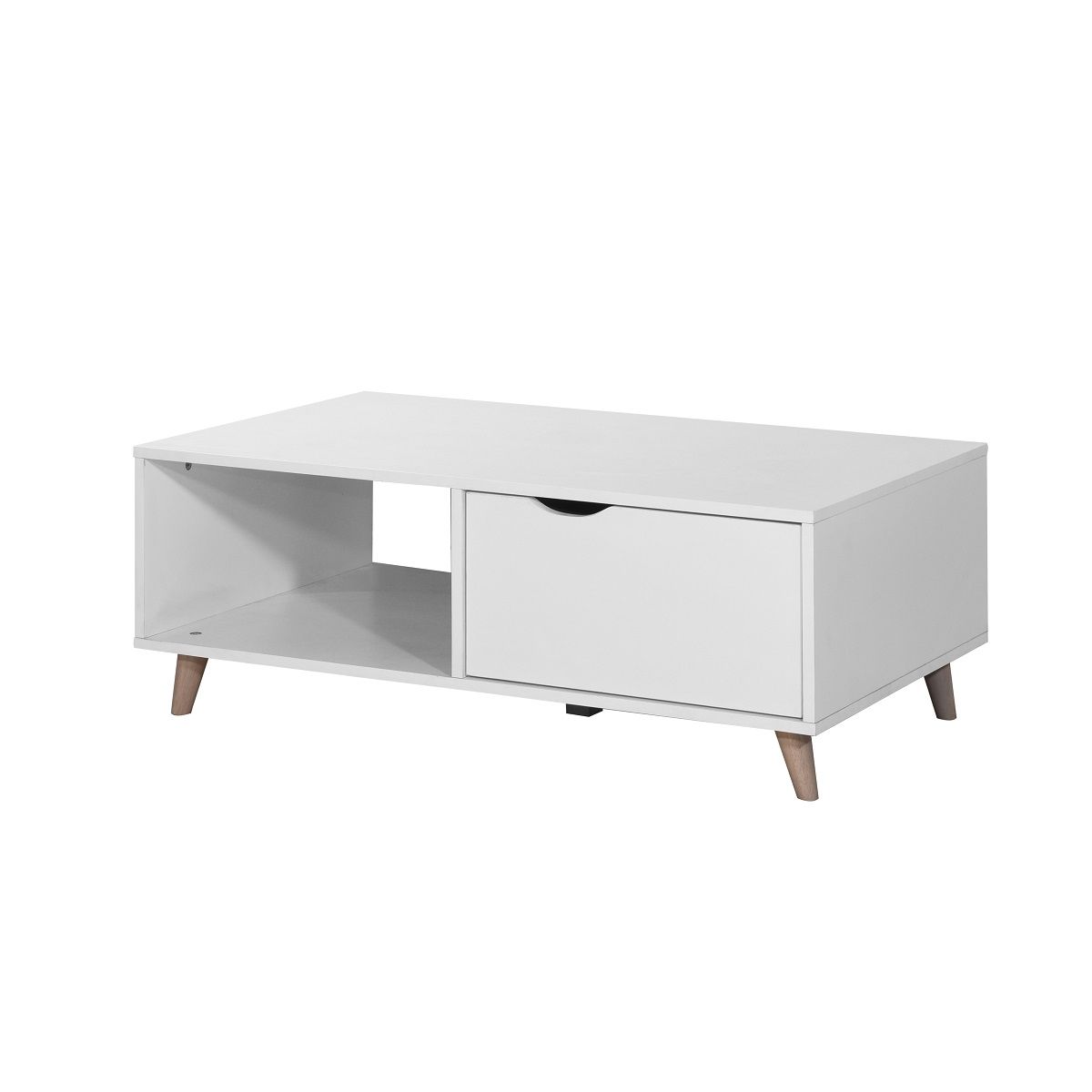 White Coffee Table with 2 Drawers