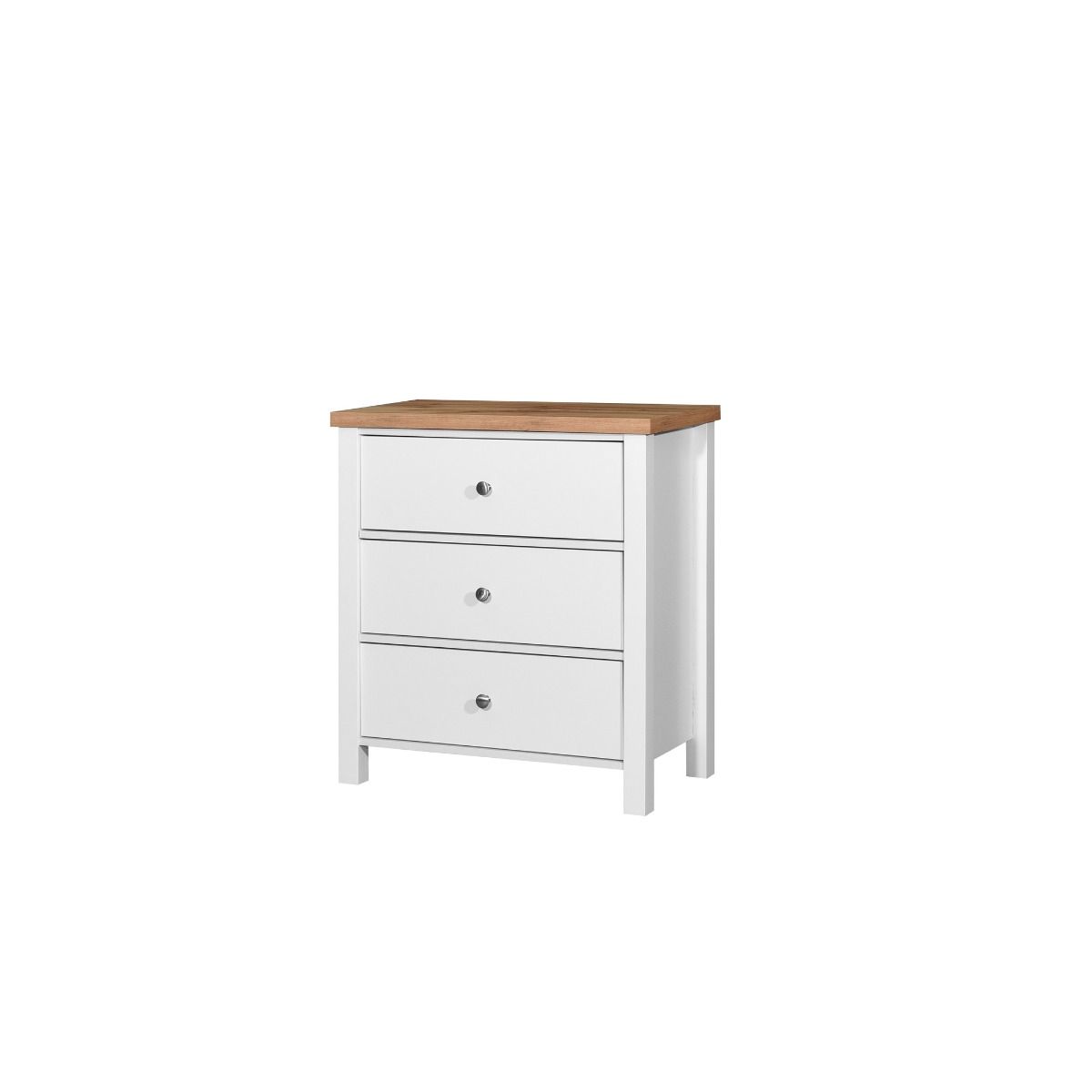 White 3 Drawer Chest