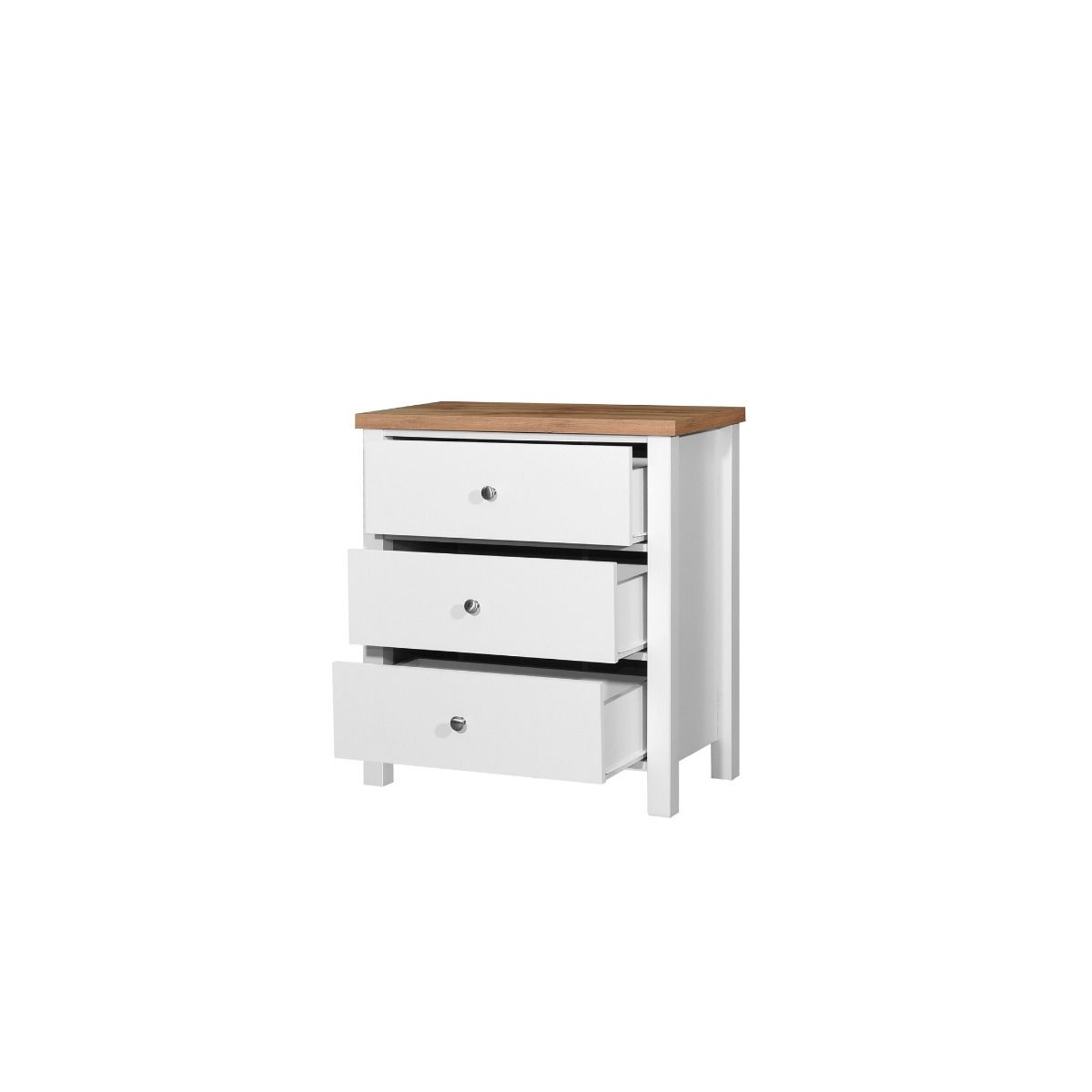 White 3 Drawer Chest