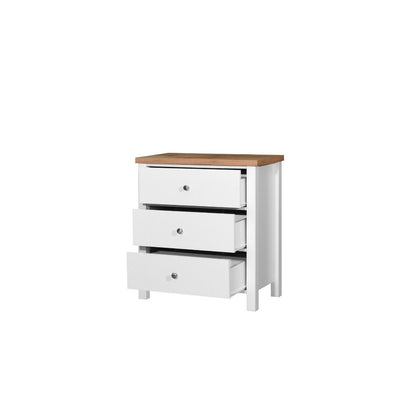 White 3 Drawer Chest