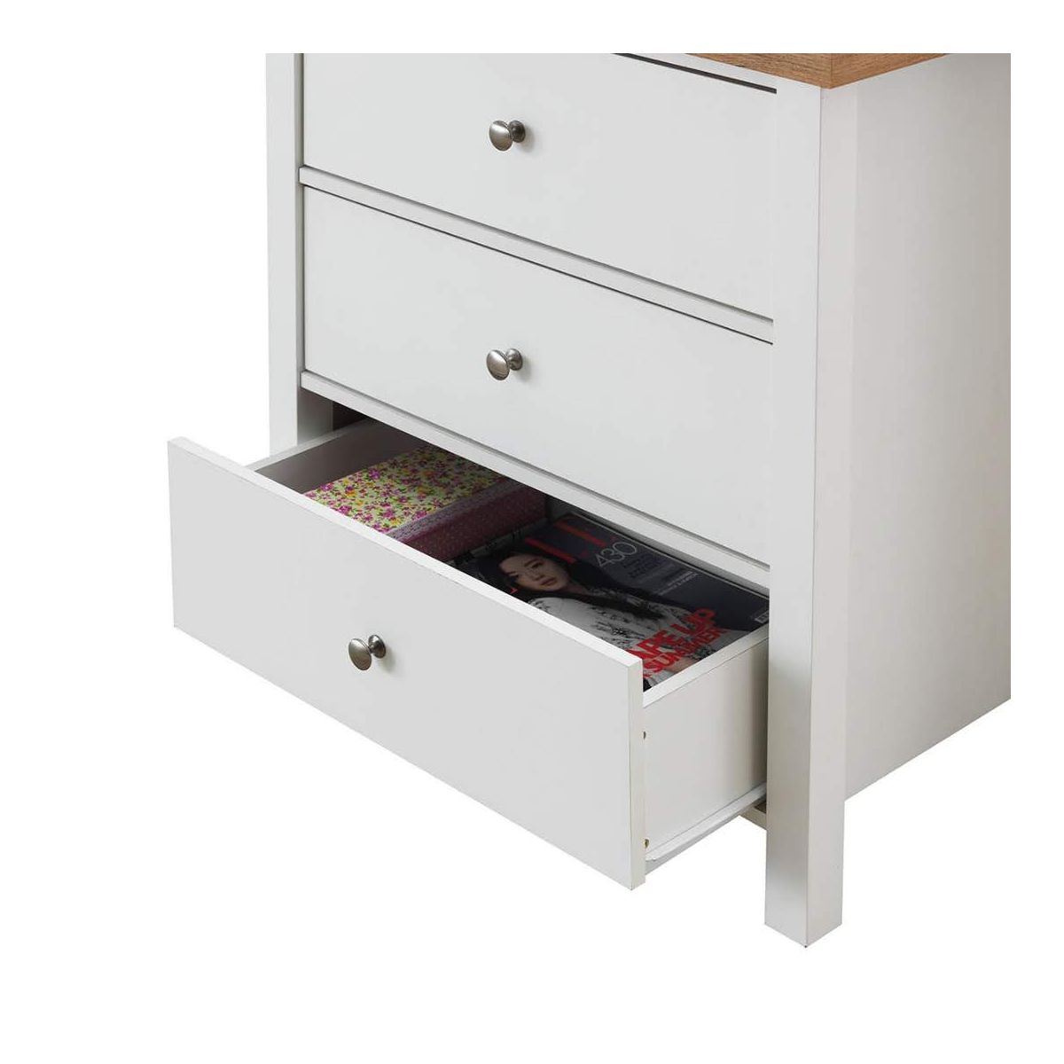 White 3 Drawer Chest