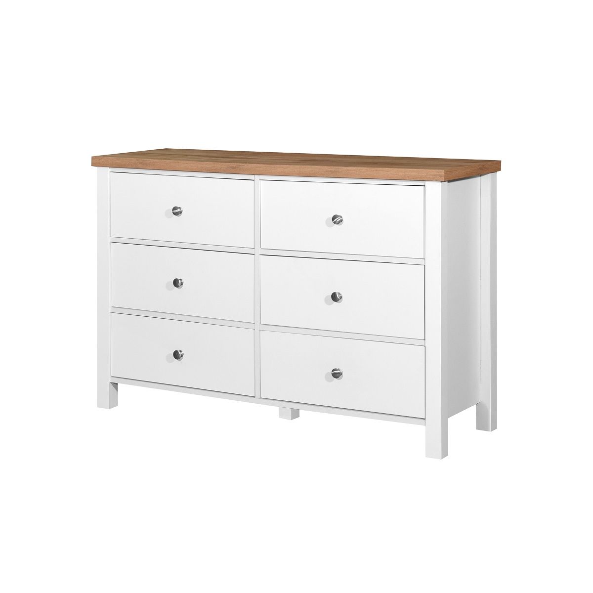 White 6 Drawer Chest