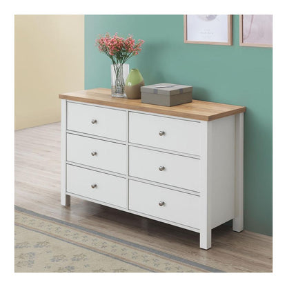 White 6 Drawer Chest