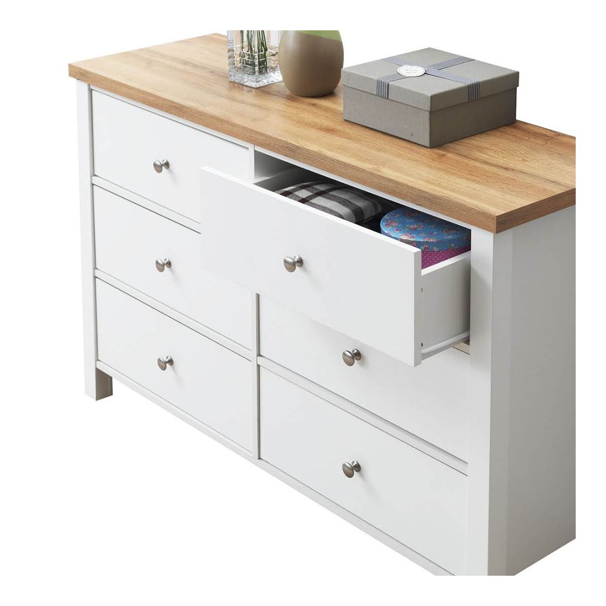 White 6 Drawer Chest