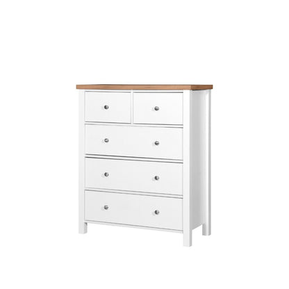 White 5 Drawer Chest