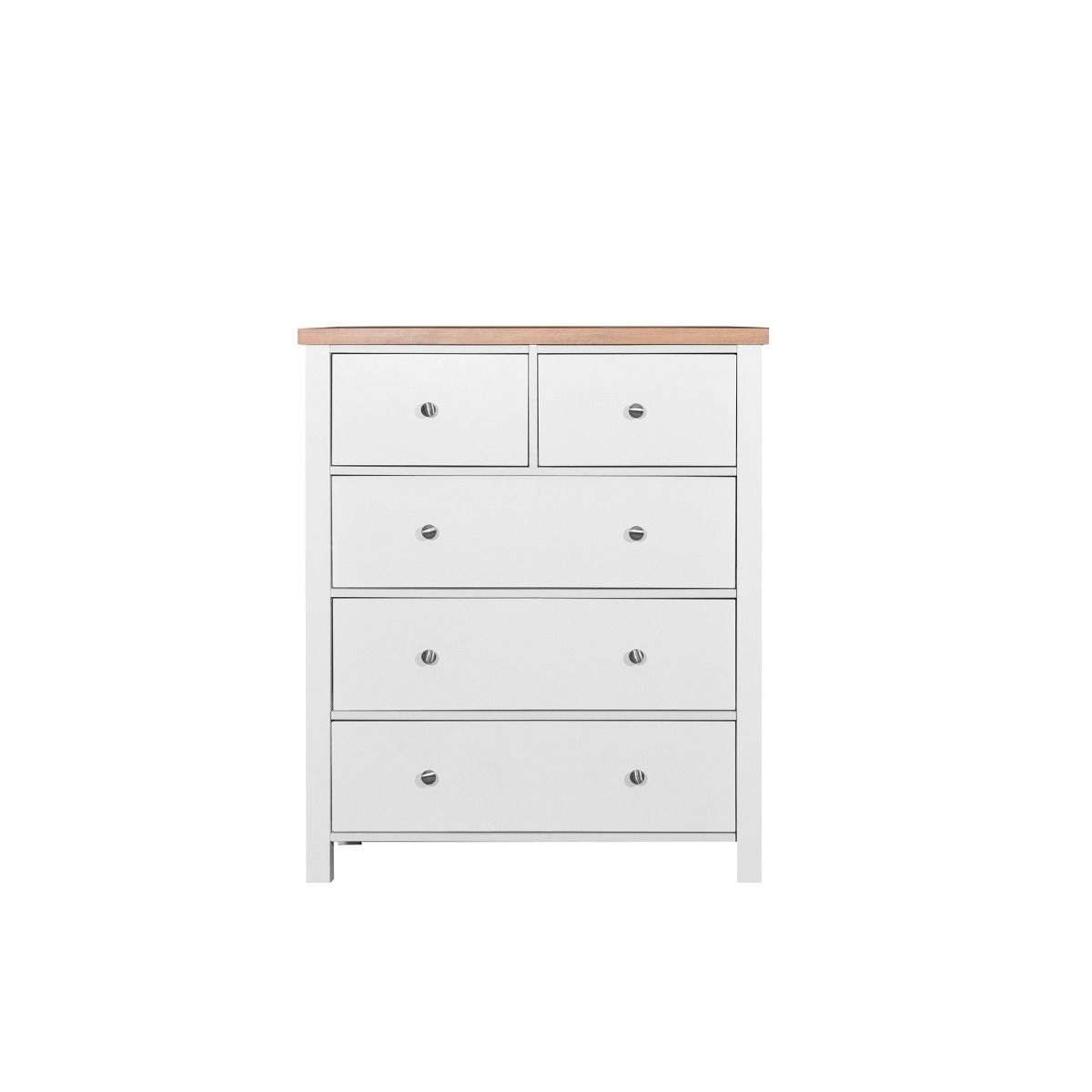 White 5 Drawer Chest