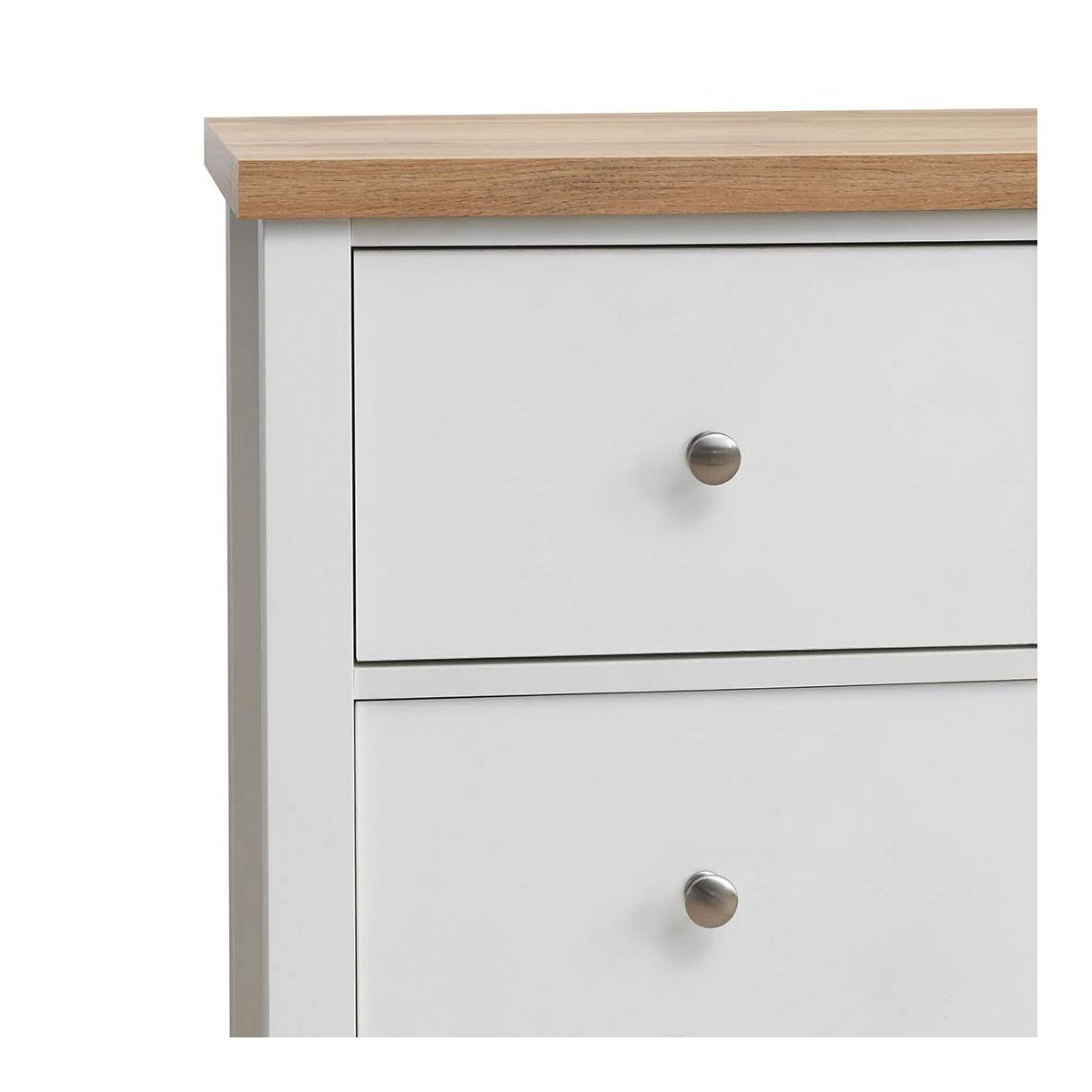 White 5 Drawer Chest