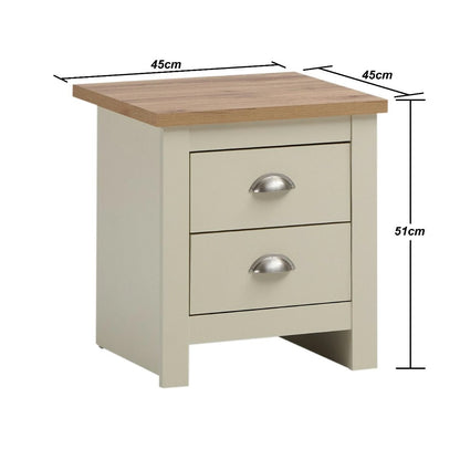 Lisbon Cream Bedside Table Measurements