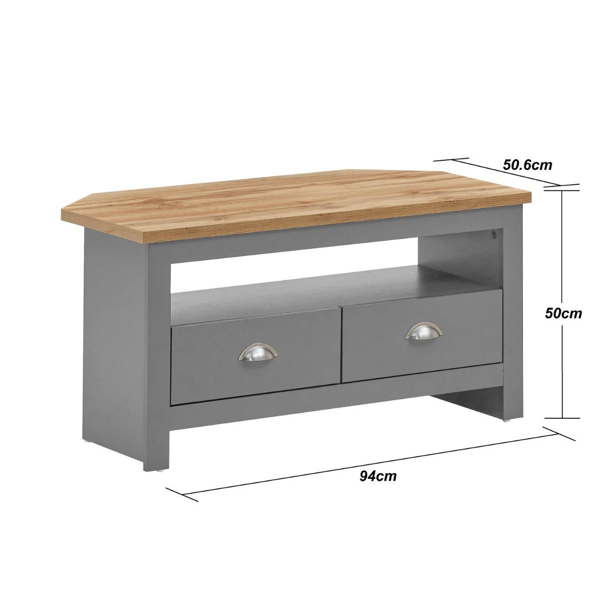 Lisbon Grey Corner TV unit Measurements